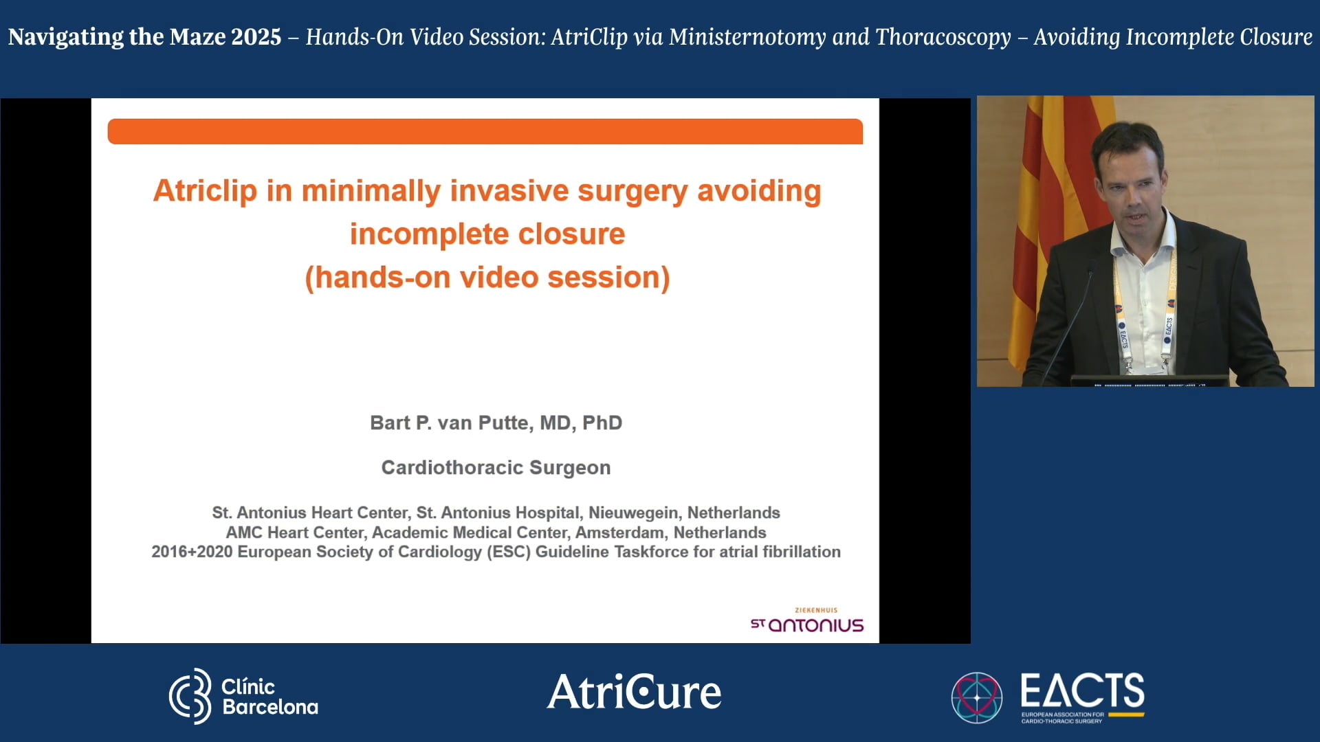 Hands-On Video Session: AtriClip via Ministernotomy and Thoracoscopy – Avoiding Incomplete Closure
